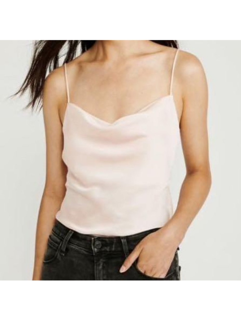 Abercrombie & Fitch Y2K Cowl Neck Cami Pink
